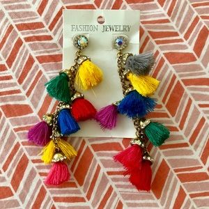 NWOT Boho tassel earrings